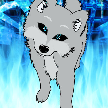 Cute Dgital Wolf